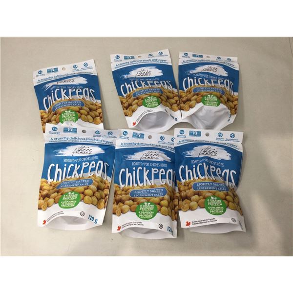 Three Farmers Roasted Chick Peas Lightly Salted (6 x 120g)