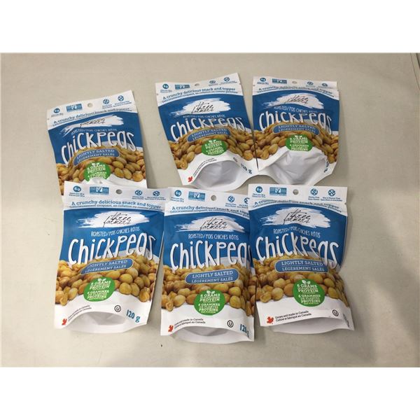 Three Farmers Roasted Chick Peas Lightly Salted (6 x 120g)Â 