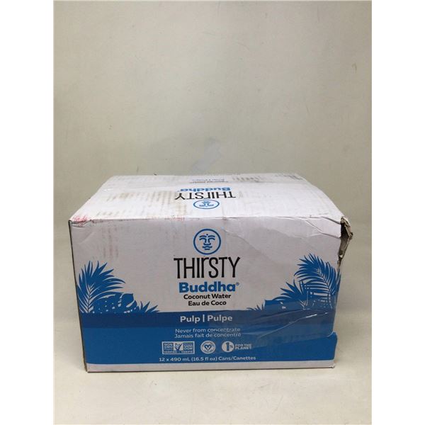 Case of Thirsty Buddha Coconut Water w/ Pulp (12 x 490mL)Â 