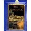 Image 1 : The Bismarck Commemorative Wafer Bar Launched Feb 14 1939 and sank May 27, 1941 in case