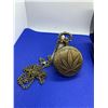 Image 2 : NEW Quartz Cannabis Pocket Watch and Chain Set