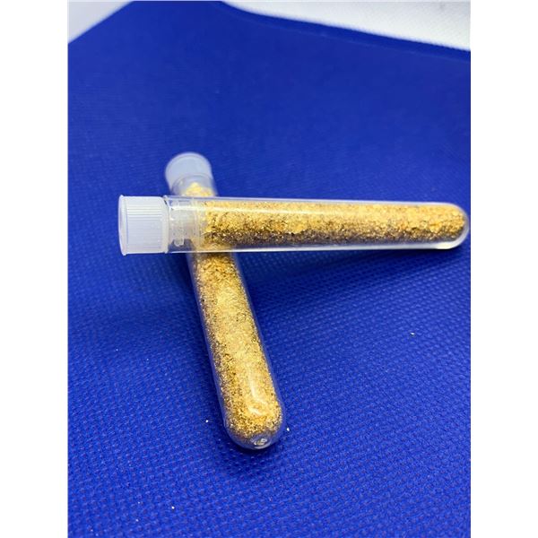 Lot of 2 large Vials of Gold Flake