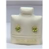 Image 1 : Ladies 14Kt Gold Green Garnet Gemstone earring Set
