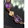 Image 3 : Ladies Natural Amethyst Oval Cut 10.2 Carat Gemstone Bracelet set in .925 Silver with appraisalÂ $13