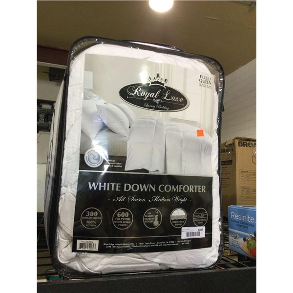 Royal Luxe Queen Size White Down ComforterÂ 