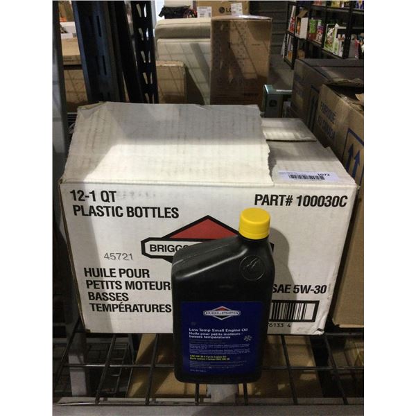 Case of Briggs and Stratton Low Temp Small Engine Oil SAE 5W-30 (12 x 946mL)