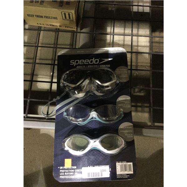 Speedo Adult Swimming Goggles 3-PackÂ 