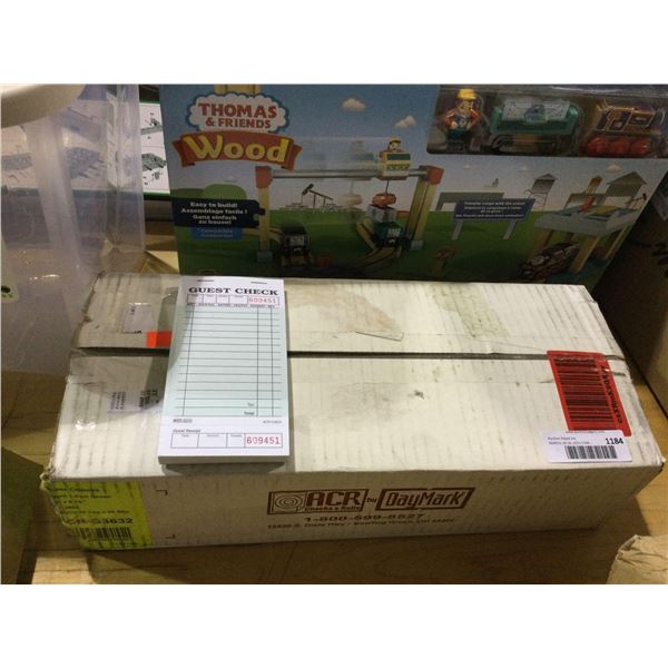 Case of ACR Guest Checks Board 1 Part Green (3.4in x 6.75in)Â 