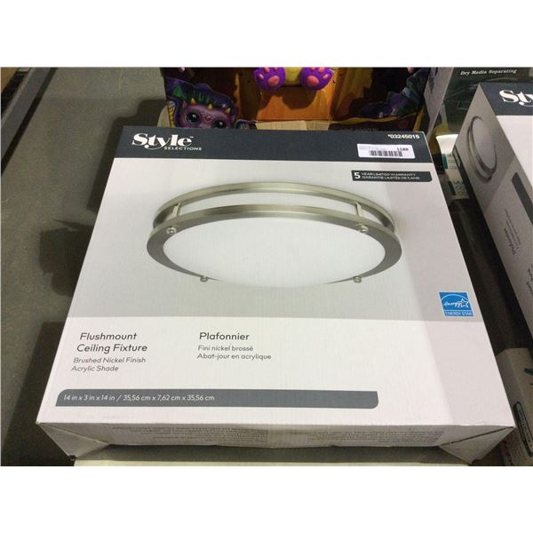 Style Selections Flushmount Ceiling Fixture (14in x 3in x 14in)