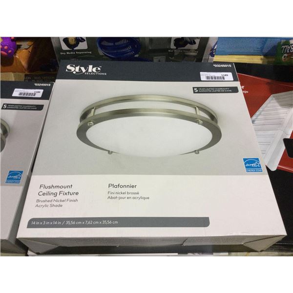 Style Selections Flushmount Ceiling Fixture (14in x 3in x 14in)