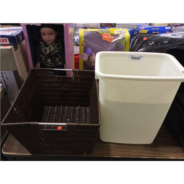Rubbish Bin/Shelf Basket Lot of 2Â 