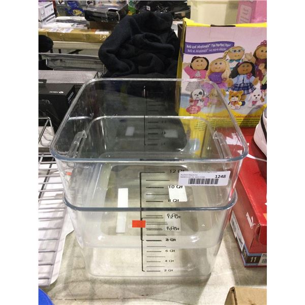 Rubbermaid Commercial Space Saving Food Storage 12QT Lot of 2Â 