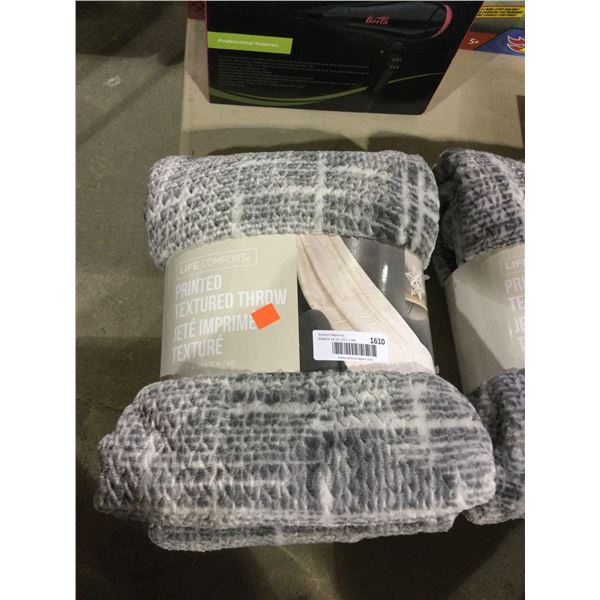 Life Comfort Printed Textured Throw Blanket (60in x 70in)