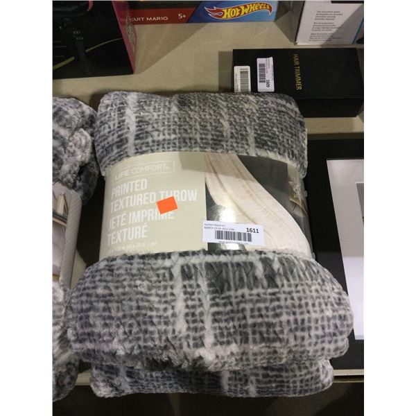 Life Comfort Printed Textured Throw Blanket (60in x 70in)