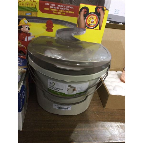 USD Kitchen Collector Waste Bin Lot of 2Â 
