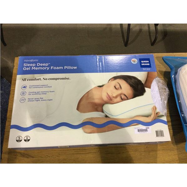 Novaform Sleep Deep Queen Size Gel Memory Foam Pillow