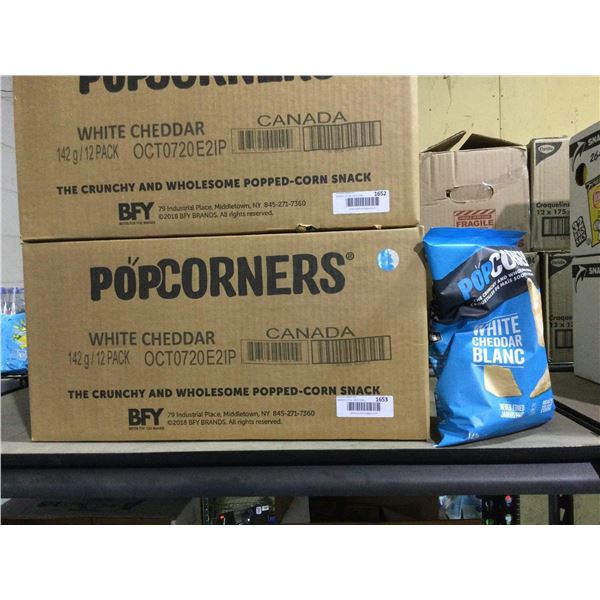Case of Popcorners White Cheddar Popped-Corn Chips (12 x 142g)