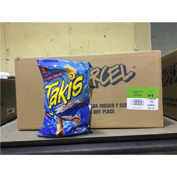 Case of Takis Blue Flame Rolled Tortilla Chips (12 x 280g)