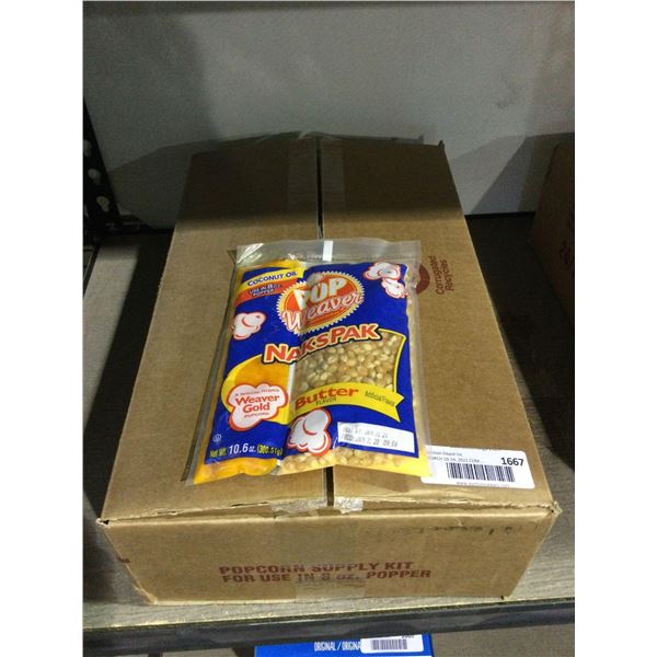 Case of Pop Weaver Popcorn Portion Pack with Coconut Oil (24 x 300g)