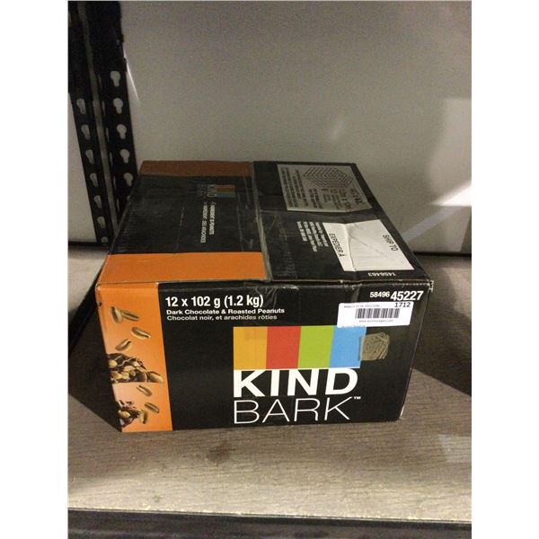 Case of Kind Bark Dark Chocolate Roasted Peanuts Snack (12 x 102g)