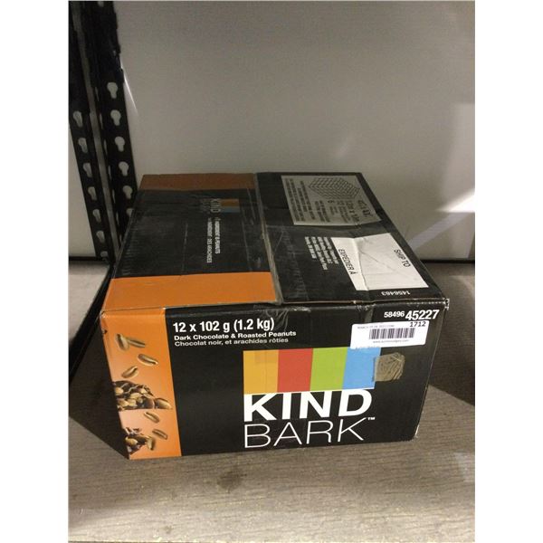 Case of Kind Bark Dark Chocolate Roasted Peanuts Snack (12 x 102g)