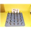 Image 1 : Wooden Plate of Assorted (28) Carbide End Mill shank 5/16" (except 4 smaller)
