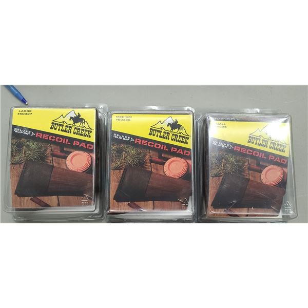 BUTLER CREEK RECOIL PADS, SM,MED,AND LARGE Total retail $120