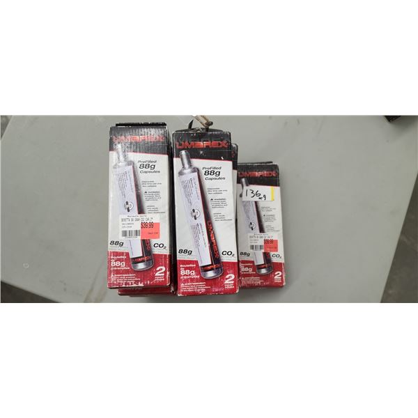 UMAREX PREFILLED 88G CO2 CAPSULES QTY 9 AT $39.99