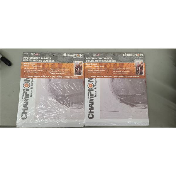 CHAMPION POSTER SIZED TARGETS QTY 2 $50