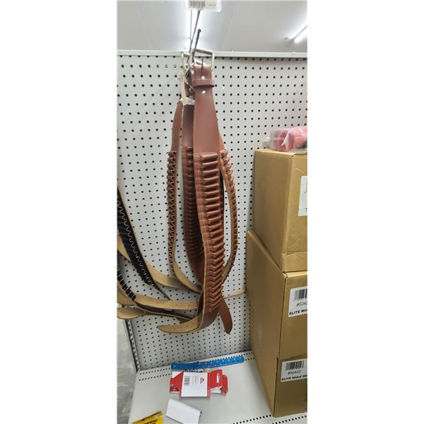 410 SHOTGUN BELTS QTY 5 COLOUR BROWN, SIZE MED. $575