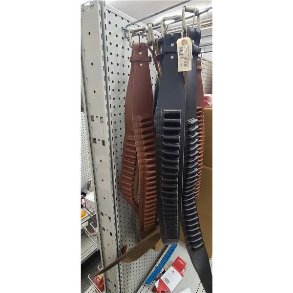 410 SHOTGUN BELT QTY 3 MED BLACK AND QTY 3 BROWN