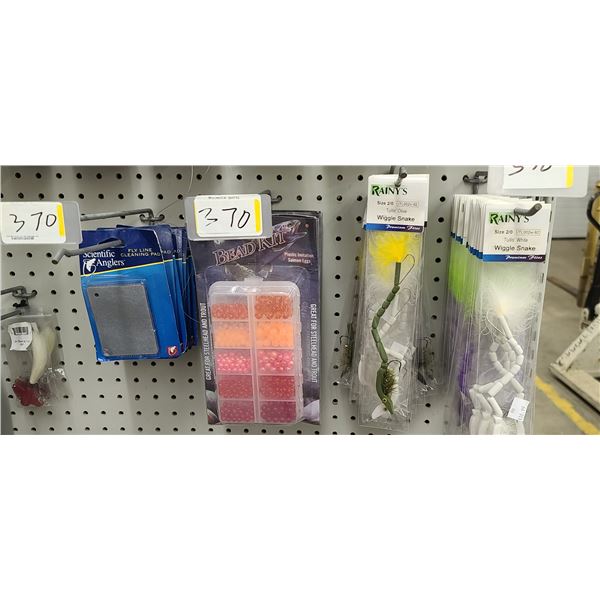 RAINY'S WIGGLE SNAKE WHITE, PURPLE/CARTEUCE, GREEN, QTY 50 AT $10.50EA, PLINE BEAD KIT QTY 3 AT $33E