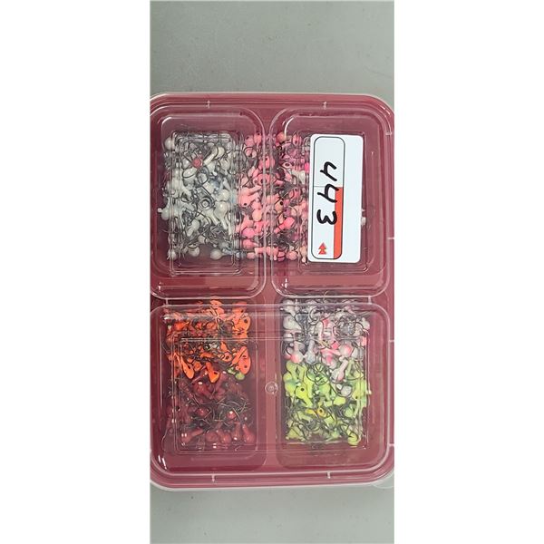 ASSORTED COLOURED FISHING JIGS