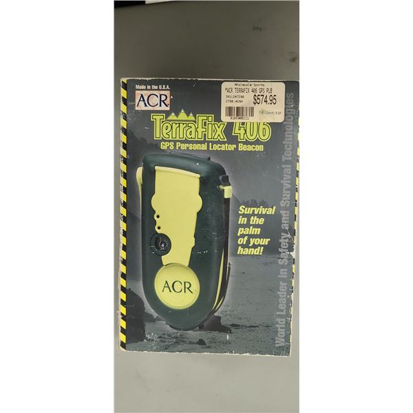 TERRAFIX 406 GPS PLB TRACKER. RETIAL VALUE $574.95