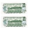 Image 2 : TWO CONSECUTIVE 1973 One Dollar Bills AMH9933503 and  AMH9933504