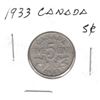 Image 1 : 1933 Canadian 5 Cents