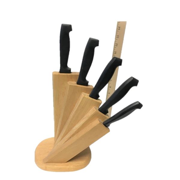5 Pcs Knives Set in Wood Bloc