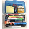 Image 1 : Container (Blue): Misc. Working Pens,Clips, Post It, Erasers