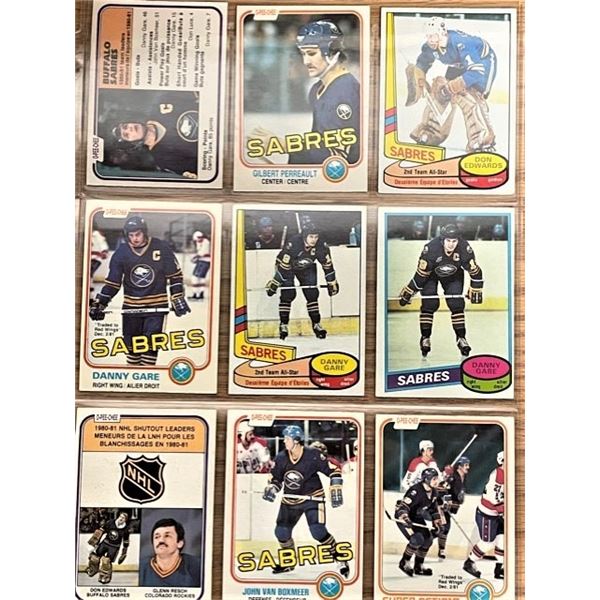 14 Hockey Cards 1970s/1980s Sabres (Incl.Gilbert Perreault)