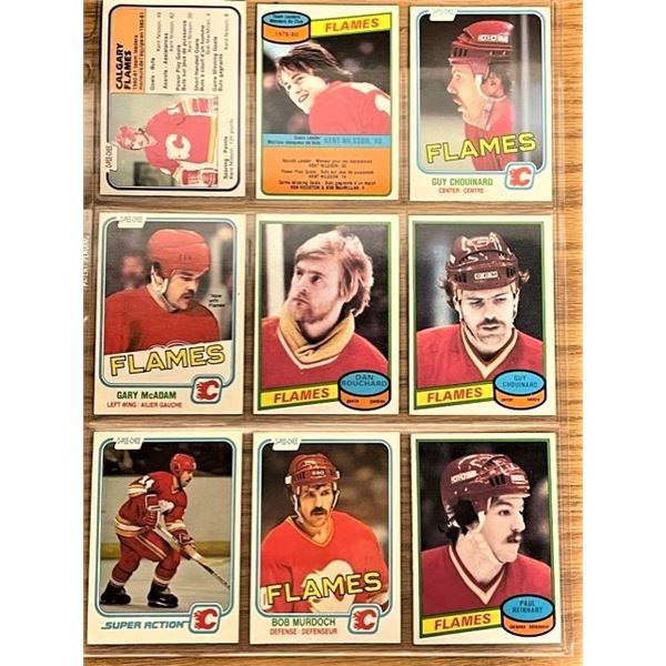 15 Hockey Cards 1970s/1980s Flames (Incl. Kent Nilsson)