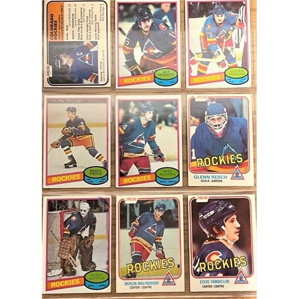 13 Hockey Cards 1970s/1980s Rockies (Incl. Lanny McDonald)