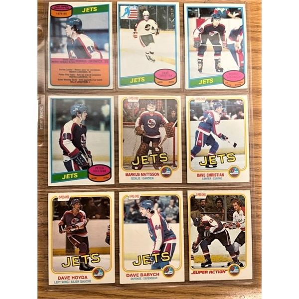 15 Hockey Cards 1970s/1980s  Jets(Incl. Dave Babych)