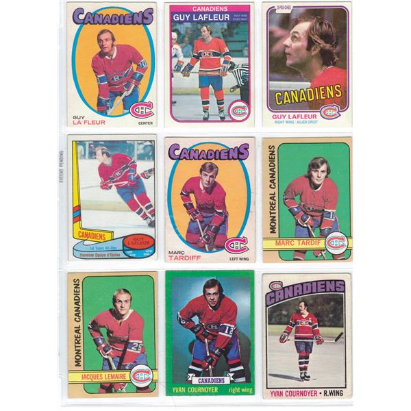 24 Hockey Cards 1970s/1980s  Canadiens - Including Guy Lafluer O Pee Chee Rookie Card