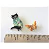 Image 1 : Cat + Butterfly Broches