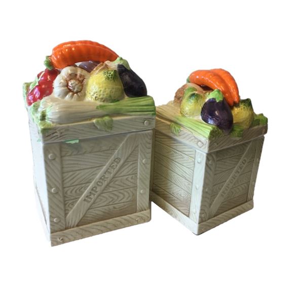 Coffee/Tea Kitchen Containers (Vegetable Theme)