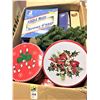 Image 1 : Xmas Decorations (Angel Hair, Tin Cans, Small Tree)