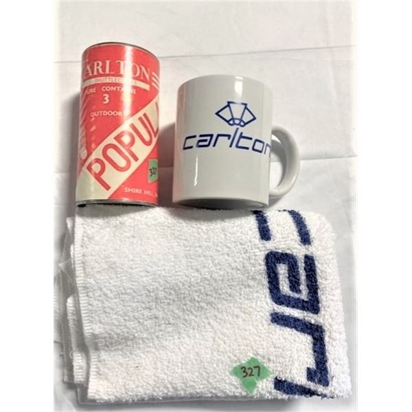 Outdoor Badminton Shuttlecocks + Carlton Towel & Mug