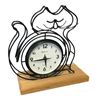 Image 1 : Metal Clock Cat Theme (Black)                                               Works