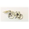 Image 1 : Flower Theme Broche with Ruby
