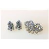 Image 1 : Broche and Clip On Earring Set in Blue Box
